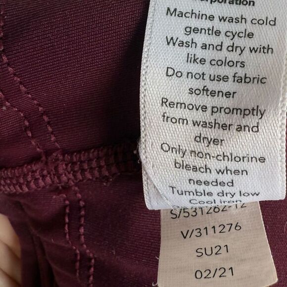 Athleta Ultimate Stash Pocket 7/8 Tights Leggings Deep Burgundy 1X High Rise - Picture 10 of 14